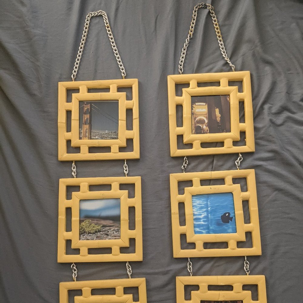 set of three chained frames